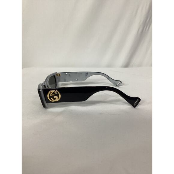 Gucci Slim Rectangular Sunglasses Black Size OS - Picture 4 of 4
